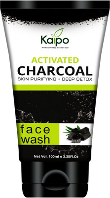 KAIPO Charcoal Activated  Skin Brightening and Removes BlackHeads Face Wash(100 ml)