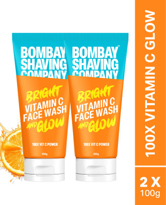 BOMBAY SHAVING COMPANY Bright and Glow Vit C  For Men| Kakadu, Orange Peel and Niacinamide for Bright Skin Face Wash(200 g)