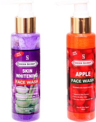 Sheer Secret Skin Whitening  100ml and Apple  100ml Face Wash(200 ml)