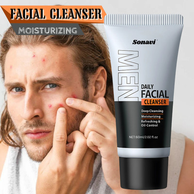 Sonavi All Skin Type Men’s Foaming  | Non-Oily & Face Cleansing Formula Face Wash(60 ml)