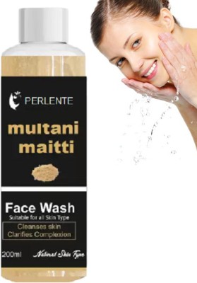 PERLENTE All Day Use For Multani Mitti, Enriched With Turmeric & Saffron Face Face Wash(200 g)