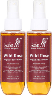 RUSTIC ART Wild Rose  100ml (pack of 2) Face Wash(200 ml)