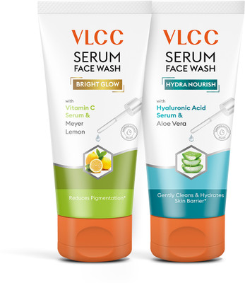 VLCC Vitamin C & Meyer Lemon Serum Facewash for Pigmentation & Free Hyaluronic Acid & Aloe Vera Face Wash(300 ml)