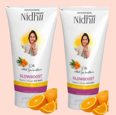 HGHASAYAGIRL NIDHI SKINCARE Glow Boost Vitamin C (pack of 2) 2 Face Wash(200 g)