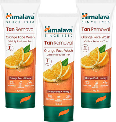 HIMALAYA TAN REMOVAL ORANGE FACE WASH 100ML(PACK OF 3 ) Face Wash(300 ml)