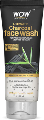 WOW SKIN SCIENCE Activated Charcoal -with Activated Charcoal Beads-No Sulphates & Parabens Face Wash (100 Ml) For Rs. 69 @ 72 %