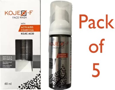 KOJEX FACEWASH WITH CHARCOAL FOR LIGHTNING & OIL CONTROL SKIN PACK OF 5 Face Wash(300 ml)