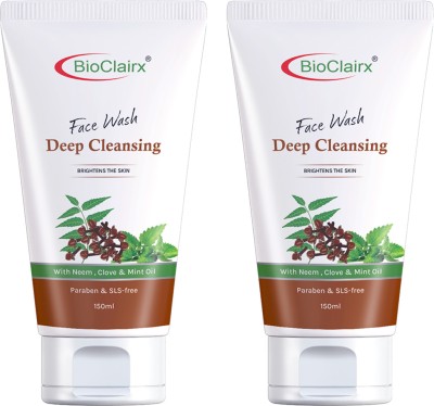 BioClairx Set of 2 Deep Cleansing Face Wash(300 ml)