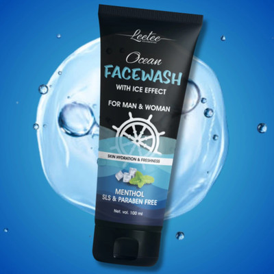LEETEE Ocean for Men, Fights Acne & Pimple, Brighten Skin, All Skin Types  Face Wash(100 ml)