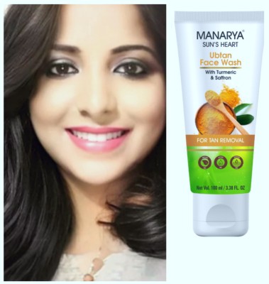 Manarya Sun's Heart Ubtan For Clear And Radiant Skin - With Saffron, Vitamin C And Turmeric Extract Face Wash(100 ml)