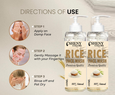 SHENY COLORS Rice  for Brightening & Oil-Free Glow Face Wash(200 ml)