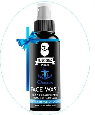 RIVVA MUUCHSTAK Ocean for Men, Fights Acne & Pimple, Skin Brightening, All Skin Types  Face Wash(100 ml)