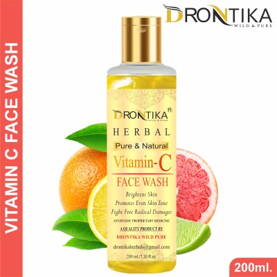 drontika Natural Vitamin-C with Honey, Aloevera and Sandalwood, Oil Control, Acne Removal and Glowing Skin Face Wash(200 ml)