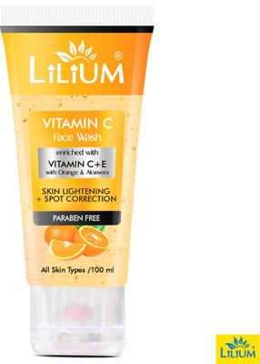 LILIUM Skin Lightening | Enriched with Vitamin C & Aloe Vera Face Wash(100 ml)