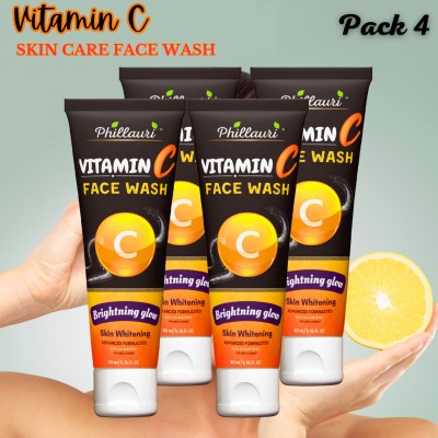 Phillauri Vitamin C Face wash For Hydrates skin(pack of 4) Face Wash(240 ml)