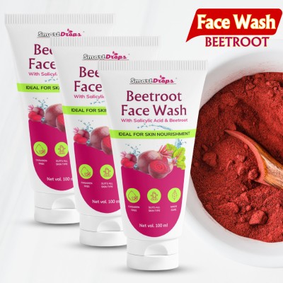 smartdrops Beetroot Facewash for Daily Glow & Skin Repair, Usable For All Skin Types Face Wash(300 ml)