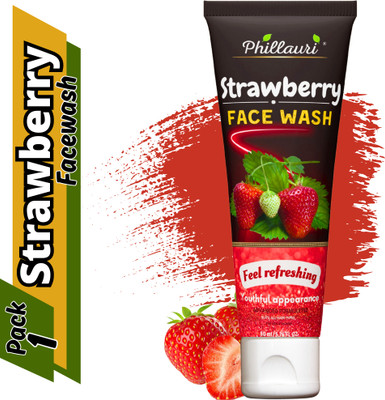 Phillauri Strawberry, Deep Moisturising Facewash – Normal to Dry Skin, Paraben  Face Wash(60 ml)