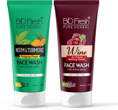 Biofresh Pure Herbal Neem Turmeric & Wine  Face Wash(240 ml)