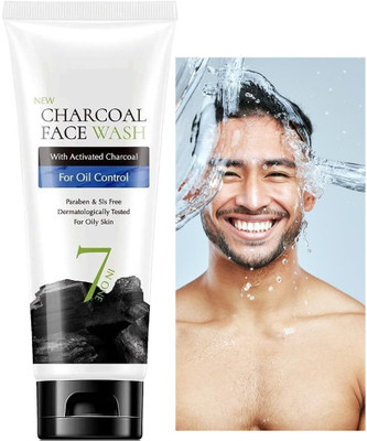 ADJD 7 in One Charcoal Facewash with Activated Charcoal for Oil Control Fresh Look Face Wash(100 ml)