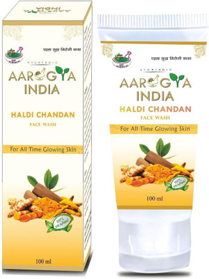 Aarogya India Natural face wash for All Skin Type with Turmeric & Saffron for Tan removal and Skin brightening - SLS & Paraben Free Face Wash(100 ml)