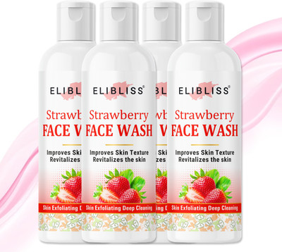 ELIBLISS Strawberry  for Smooth, Glowing & Fresh Skin Improves Texture & Removes Impurities Face Wash(200 ml)