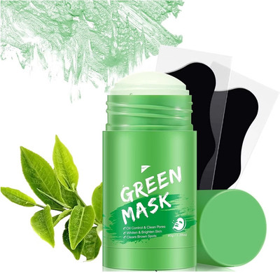 YAWI Cleansing Green Mask With Nose Strips for Blackhead Removal Face Wash(40 g)
