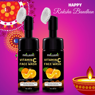 Phillauri SKIN SCIENCE Vitamin C Foaming With Built in Brush for Deep Cleansing  Face Wash(300 ml)