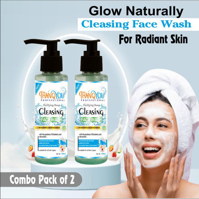THANQYOUPROFESSIONAL THANQYOU Smoothie & Purifying Deep Cleasing  (100 ml) Face Wash(200 ml)