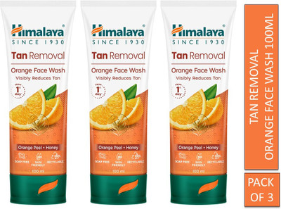 HIMALAYA tan removal orange face wash 100ml (Pack of 3) Face Wash(300 ml)