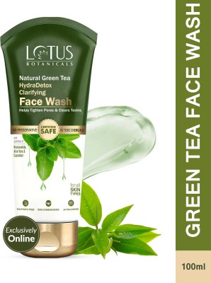 Lotus Botanicals Natural Green Tea HydraDetox Clarifying , Fights Acne and Pimples Face Wash(100 ml)