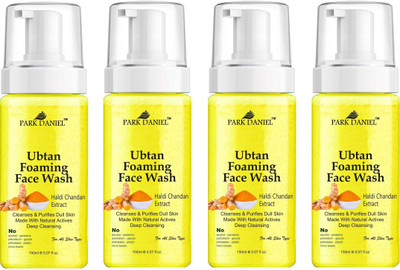 PARK DANIEL Ubtan Foaming  For Deep Cleansing Combo Pack of 4 150 ML(600 ML) Face Wash(600 ml)