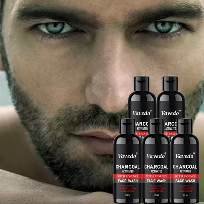 VAVEDO Herbal Charcoal  for Men | Acne Control, Oil Balance & Deep Clean Face Wash(100 ml)