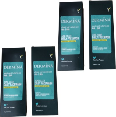 Volant DERMINA DAILY FACEWASH NEW PACK OF 4*60g Face Wash(240 g)