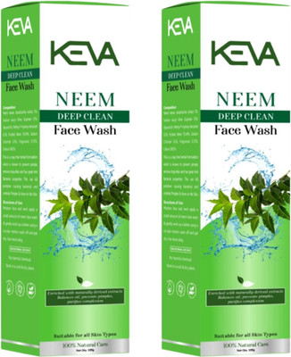 KEVA Neem  for Pimples and Deep Cleansing Facewash (Pack Of 2) Face Wash(200 ml)