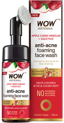 WOW SKIN SCIENCE Apple Cider Vinegar Foaming  - No Parabens, Sulphate Face Wash(150 ml)