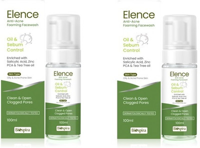 Elence Foaming  100ML (Pack Of 2) Super Offer Face Wash(200 ml)