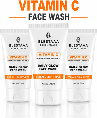 blestaaa essentialss Vitamin C Glow & Nourish | With A Niacinamide & Vitamin E | Bright Skin Men & Women All Skin Types Face Wash(225 ml)