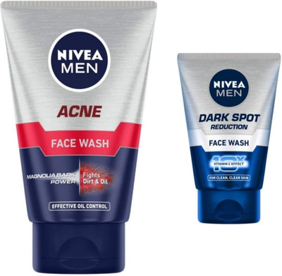 NIVEA Acne 100ml & Dark Spot Reduction 50ml (Pack of 2) Face Wash(150 ml)