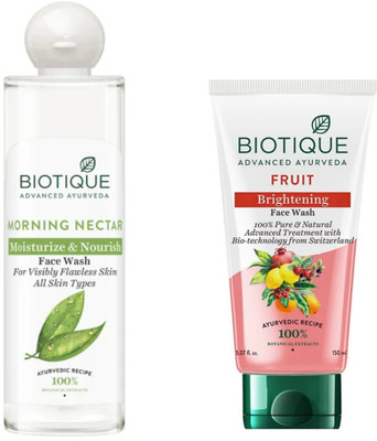 BIOTIQUE Morning Nectar  200ml & Fruit  150ml. Face Wash(350 ml)