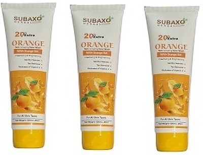 Subaxo Herbal Orange Skin Brightening Face wash/PACK OF 3 each120ml Face Wash(360 ml)