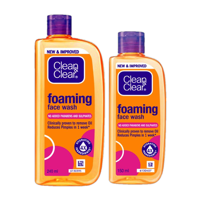 Clean & Clear Foaming Face wash 390ml| Clinically proven| Pimple & Acne removal Face Wash(390 ml)