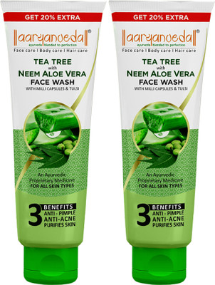 Aaryanveda Tea Tree  With Neem & Aloe Vera Extracts, 240 ml Pack of 2 Face Wash(240 ml)