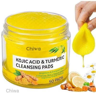 KAATO Kojic Acid & Turmeric Face Cleansing Pads for Natural Radiance Face Wash(50 g)