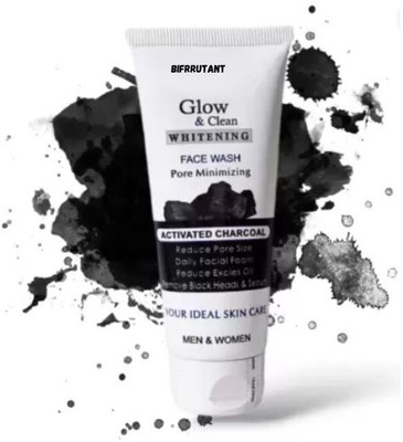 BIFRRUTANT Glow and Clean Whitening Charcoal  - Detox and Radiance in One Face Wash(100 ml)