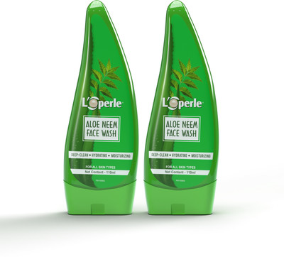 LOPERLE Neem and Aloe Vera  for Oil Control, Deep-clean, Hydrating & Moisturizing Skin | Effective for Acne, Pimple & Blemishes Face Wash(110 ml)