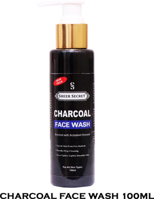 Sheer Secret Charcoal Face wash 100ml - Deep Cleansing Face wash, For All Skin Types Face Wash(100 ml)