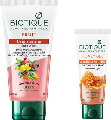 BIOTIQUE Fruit 150ml & Honey 100ml Facewash Face Wash(250 ml)