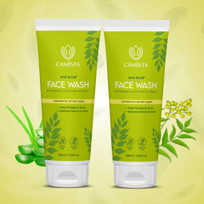 CAMISTA Anti Acne with Neem, Aloe Vera Extract & Salicylic Acid for Oil & Pimple Control Face Wash(200 ml)
