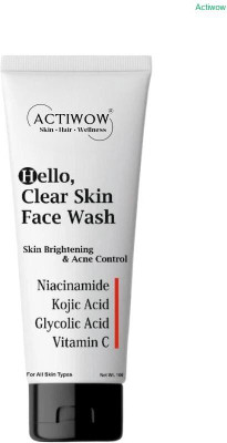 ACTIWOW Hello  Herbal Bright Glow Foam for Fresh Radiance Face Wash(100 ml)