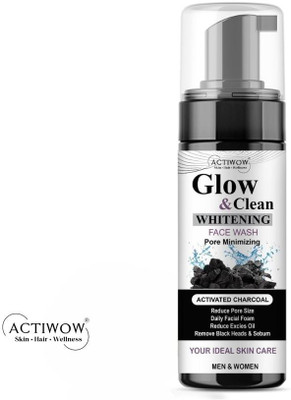 ACTIWOW Glow & Clean Foam Purity Charcoal Wash L02 Face Wash(150 ml)